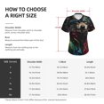 thumbnail image 4 of Honeii Vintage Wolf Warrior Print Women's Classic V-Neck T-Shirt,Womens Fashion Tops,Stylish Everyday Top for Women, Casual Summer Spring Outfits Clothes-3X-Large, 4 of 5
