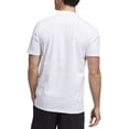thumbnail image 2 of Adidas Mens Workout Activewear Short Sleeve Crewneck T Shirt  White Large, 2 of 3