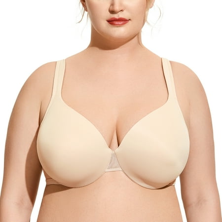 

AISILIN Women s T Shirt Bra Lightly Padded Underwire Full Coverage Plus Size Bras