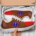 thumbnail image 1 of Doginthehole - Zapatos planos médicos de ECG para trabajadores del hospital, con estampado de latidos del corazón y cordones, marca de diseñador, 1 of 6