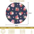thumbnail image 3 of Pioneer Flower Floral Print Pattern Round Tablecloth 60 X 60 Inch, Wrinkle Resistant Wipeable Table Cloth for Kitchen Dining Picnic Patio Party, 3 of 6
