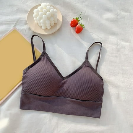 

Miayilima Tanks & Camis For Women Seamless U Shaped Sports Sling Wrapped Chest Soft Padded Girl With Chest Pad Tube Top Underwear Women Size One Size