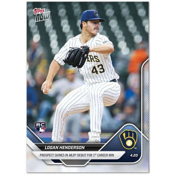 MLB 2025 Topps NOW Baseball   Logan Henderson #93 (Rookie)
