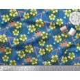 thumbnail image 2 of Soimoi Poly Georgette Fabric Triangle,Floral & Monstera Leaves Printed Craft Fabric by the Yard 52 Inch Wide, 2 of 3