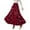 Red, variant on QHFBli High Waisted Maxi Skirt for Women Vintage Floral Jacquard Velvet Party Skirt Flared A-Line Long Skirts
