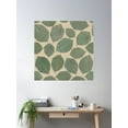 thumbnail image 2 of Magnolia Leaves Beige Olive Green Poster Wall Art, Modern Wall Decor For Living Room Bedroom, 17x17 UNFRAMED, 2 of 3