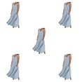 thumbnail image 2 of pitrice Robe d'Été en Coton et Lin pour Femmes Sans Manches Col Rond Style Boho Vintage Plage Couleur Unie Kaftan Ample Usage Quotidien Bleu Ciel/TTG 5ensemble, 2 of 6