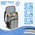 thumbnail image 6 of Travel Cooler Bag - Boho Bohemia Pioneer Flower Geometric Line Art Camping Beer Cooler Backpack with Bottle Opener- Waterproof Insulated Picnic Backpacks - Cooler Bag for Beach, 6 of 6