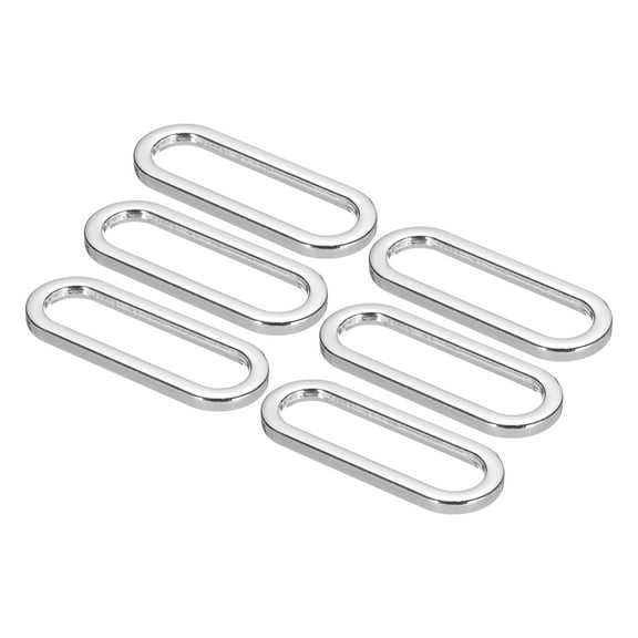 Uxcell 1.5 Inch Metal Oval Ring Buckle Adjustable Loops Non Welded Strap Fastener for Backpack Bag Belt Silver 6 Pack