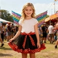 thumbnail image 2 of DHFJKG Girls Tutu Skirts Polka Dot Layered Bowknot Mini Mesh Skirt With Wings 2PCS Set Party Carnival Dance Performance Ballet Versatile Skirt, 2 of 5
