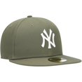 thumbnail image 3 of Men's New Era Olive New York Yankees White Logo 59FIFTY Fitted Hat, 3 of 5