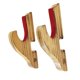 thumbnail image 4 of Soporte de exhibición horizontal compacto de madera maciza para colgar en la pared con forma de espada. 1 nivel acolchado, 4 of 9