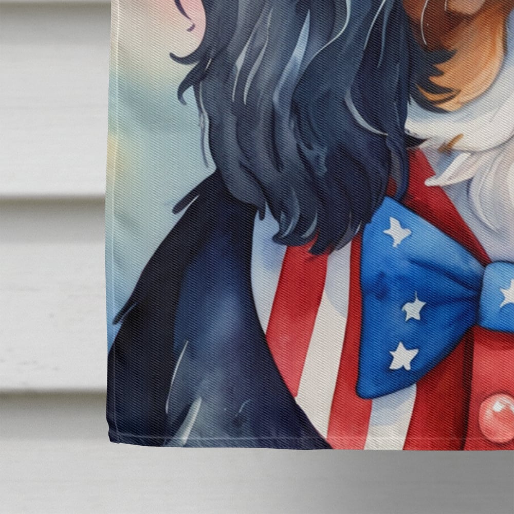 Cavalier Spaniel Patriotic American House Flag 28 in x 40 in