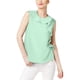 thumbnail image 1 of Blusa de punto con volantes Cynthia Rowley para mujer azul extragrande, 1 of 1