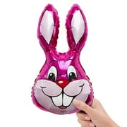 16" Fuchsia BUNNY RABBIT Head Easter Spring Mylar Foil Balloon • Party Supplies Decorations Balloons