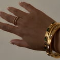 thumbnail image 2 of Trendy Round Circular Cuff Bangle Bracelets For Women Elegant Green White Color Zircon Inlaid Jewelry Noeud Armband Pulseiras, 2 of 4