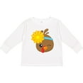 thumbnail image 3 of Inktastic Thanksgiving Turkey, Brown Turkey, Sunflower Boys or Girls Long Sleeve Toddler T-Shirt, 3 of 5