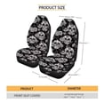 thumbnail image 2 of FOR U DESIGNS Sugar Skull Rose Pattern Seat Cover for Cars Washable 2 Pack Interior Covers for Cars for Women Men Stretchy Auto Decoration Accessories Universal Fit Most Vehicles, 2 of 7