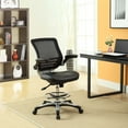 thumbnail image 5 of Modway Edge Modern Style Vinyl Drafting Chair in Black Finish, 5 of 5
