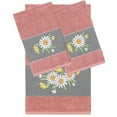 thumbnail image 2 of Linum Home Textiles 100% Turkish Cotton Daisy 3PC Embellished Towel Set, 2 of 3