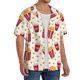 thumbnail image 2 of Fotbe Popcorn Camisa Estampada de Manga Corta para Hombre, Casual de Verano, Estilo Playero, Sin Arrugas-4X-Large, 2 of 5
