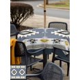 thumbnail image 6 of Square Outdoor Tablecloth with Umbrella Hole Grey Geometric Outside Table Cloth Waterproof Patio Table Cover Boho Aztec Southwest Abstract Plaid Zipper Tablecloths for Picnic Party Camping 60x60 Inch, 6 of 8