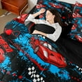 thumbnail image 4 of Castle Fairy Car Twin Bedding Sets for Children Teens,Speed Sport Bedding Comforter Set, 4 of 8