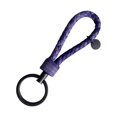 thumbnail image 1 of Justharion Braided Woven Rope Keychain Cute Wear-resistant Exquisite Waterproof Durable Key Chain Car Keyring Holder Metal Jewelry Bicolor Purple 3.3*9cm, 1 of 6