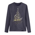 thumbnail image 4 of Haut Décontracté de Mode pour Femmes à Imprimé de Noël, Col Rond, Coupe Ample, Manches Longues, 4 of 7