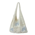 thumbnail image 2 of Uuiauoio Crochet Tote Bag for Women, Knit Shoulder Handbag, Lightweight Reusable Shopping Bag, Summer Beach Woven Purse, White, 2 of 6