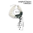 thumbnail image 3 of NICKSUN Women Multi‑Layer Choker Necklace, White Imitation Pearl & Green‑Black Speckled Beaded Collar with Floating Black Bead Tassel, Gothic Statement Neck Jewelry for Party Costume, 3 of 7