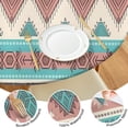 thumbnail image 4 of Colorful Floral Design Elasticized Boho Table Cover - Perfect Fit for Round Tables 52-56 Inches - Vibrant Tablecloth, 4 of 7