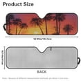 thumbnail image 7 of Uorisanigo Windshield Sun Shade Foldable 1 Piece Orange Sunset Palm Trees Car Sunshade Sun Visor Suitable for K JKU TJ 2 Door / 4 Door, Heat and UV Rays Blocker Keeps Vehicle Cool, 7 of 7