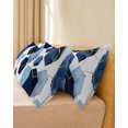 thumbnail image 5 of Modern Geometric Navy Blue Throw Pillow Cover,Abstract Gold Lines Nordic Art Rectangle Decorative Pillow Case Protector Soft Cushion Cover Lumbar Pillowcase for Couch Sofa Bedroom Car Decor 20x54 In, 5 of 8