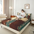 thumbnail image 4 of Castle Fairy Cow Print 4-Piece Full Size Sheets for Teens Women Men,Bohemian Aztec Bed Sheets,Exotic Style Lightweight Sheet Sets,Super Cozy Room Decor, 4 of 7