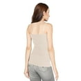 thumbnail image 3 of Juniors' Camisole Built-in Shelf Bra Adjustable Spaghetti Straps Tank Top 2 Pack or 4 Pack, 3 of 4