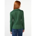 thumbnail image 3 of Free Assembly Women's Open V-Neck Collared Cardigan, Lightweight, 3 of 6