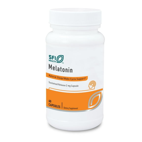 Klaire Labs Melatonin-SR - Sustained 'Time Release' Melatonin 2mg Capsules - Sleep Support for Men & Women (60 Capsules)