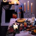 thumbnail image 1 of Xuniizn Bougeoir en Plastique Couronne Chandeliers d'Halloween Guirlande Noire Fleurs Simulées Décorations de Fête en Érable Bougies Décorations de Table Guirlande Simulée, 1 of 7