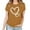 Yellow, variant on Patlollav Women Tees Under $10, Valentine'S Day Tops for Women's Love Love Print T-Shirt Round Neck Short Sleeve Blouses Shirts