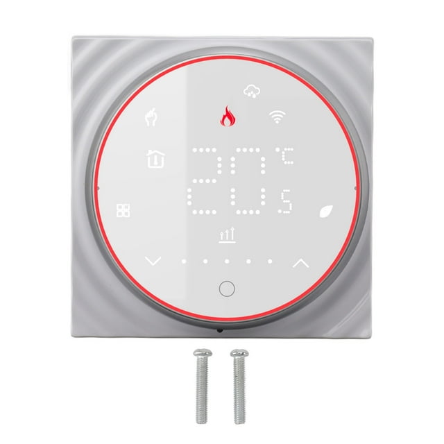 Termostato inteligente inalámbrico Wifi, programable, para calentar agua, control por voz, CA 95-240 V, base cuadrada, color blanco
