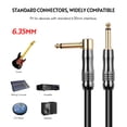 thumbnail image 3 of IVU Creator Player Cable 5m / 16.4ft Studio Musical Instrument Cable Cord with Straight to Right Angle 1/4 Inch Connectors for Electric Guitar Bass Mixer Speaker Microphone, 3 of 7