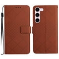 thumbnail image 1 of Flip Wallet Case for Samsung Galaxy S23 Plus with Kickstand & Wrist Strap, Shockproof TPU Inner Brown, 1 of 7