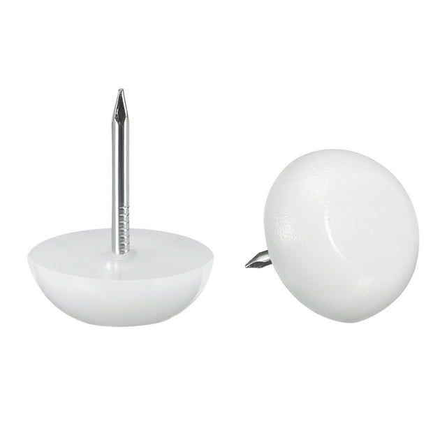 Unique Bargains Furniture Feet Nail Chair Table Leg Protector Pad 15mm Dia White Plastic 90pcs