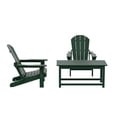 thumbnail image 5 of WestinTrends Malibu 3-PC Outdoor Patio Plastic Adirondack chair set with Coffee table ( 2 seater ), Dark Green, 5 of 12