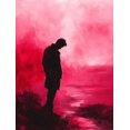 thumbnail image 1 of Qisvanset Framed Canvas Wall Art, 12x16 Inch Serenity Prayer Pink Catholic Bible Wall Print, 1 of 5