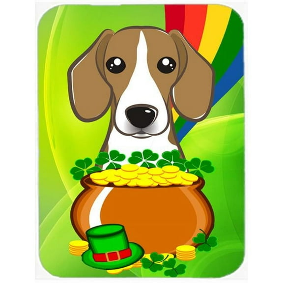 Beagle St. Patricks Day Mouse Pad, Hot Pad or Trivet