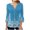 Light Blue, variant on LEAVINGSUO Fall Winter V Neck Long Tops for Women, Womens Tops Clearance Fashion Women's Summer V-Neck 3/4 Sleeve Print Casual T-Shirt Blouse