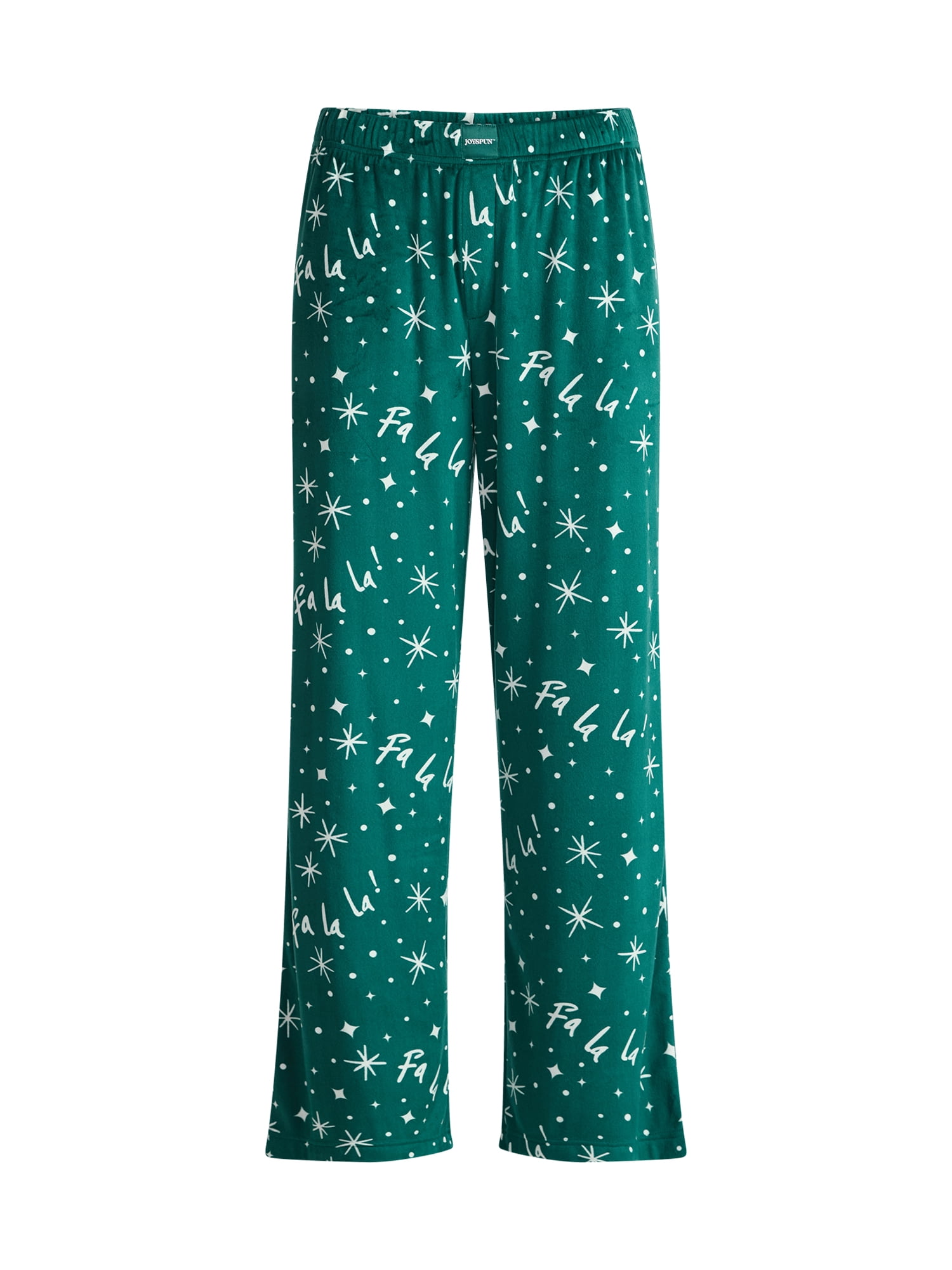Joyspun Women's Velour Wide-Leg Sleep Pants, Size XS-3X