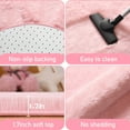 thumbnail image 2 of KIXINWA Pink Round Rug for Girls Bedroom, Fluffy Circle Rug for Kids Room, 5x5 Feet Plush Area Rug for Bedroom, Soft Fuzzy Circular Rug, Non Slip Shaggy Living Room Rug, Nursery Dorm Cute Rug Décor, 2 of 6